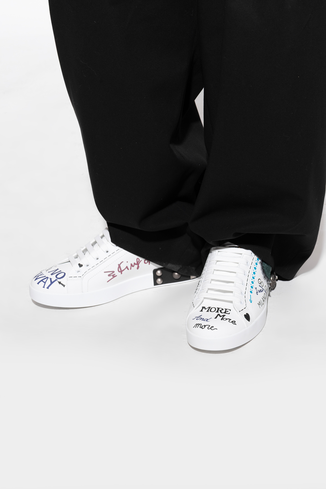スニーカー PORTOFINO SNEAKERS Dolce & Gabbana Portofino sneakers in printed nappa calfskin